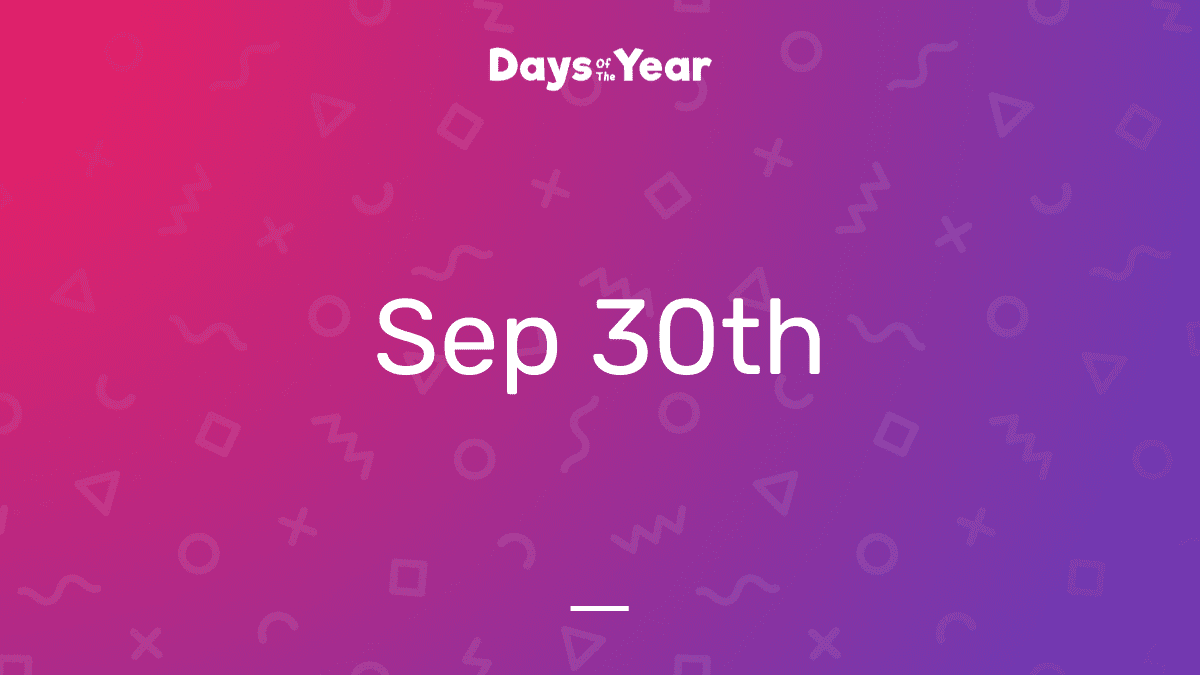 National Holidays on September 30th, 2024 Days Of The Year