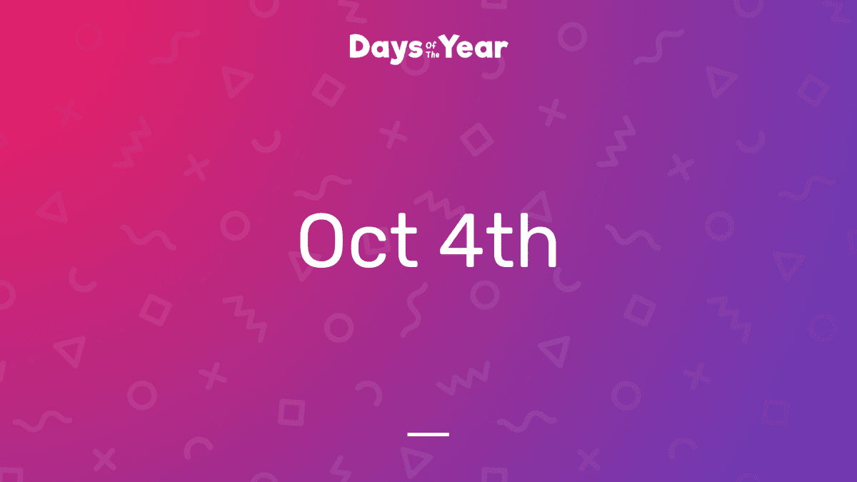 National Holidays on October 4th, 2024 Days Of The Year