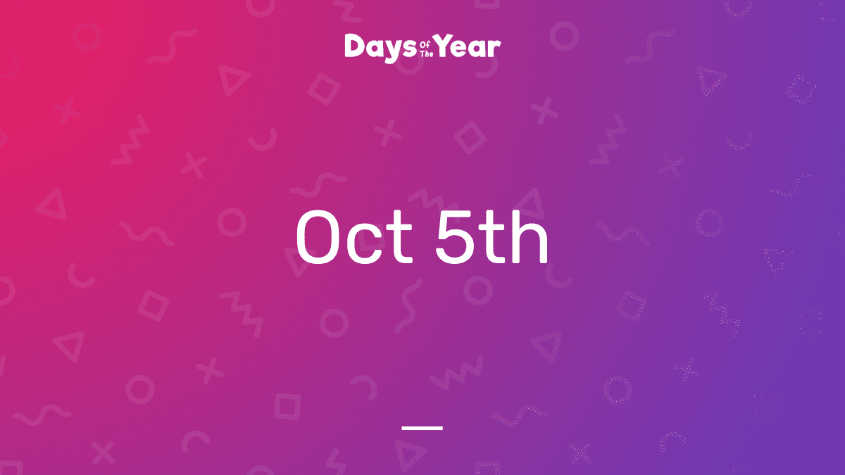 National Holidays on October 5th, 2024 Days Of The Year