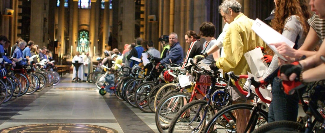 Motorcycle Mass and Blessing of the Bikes Day