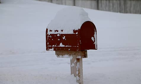 Snowplow Mailbox Hockey Day
