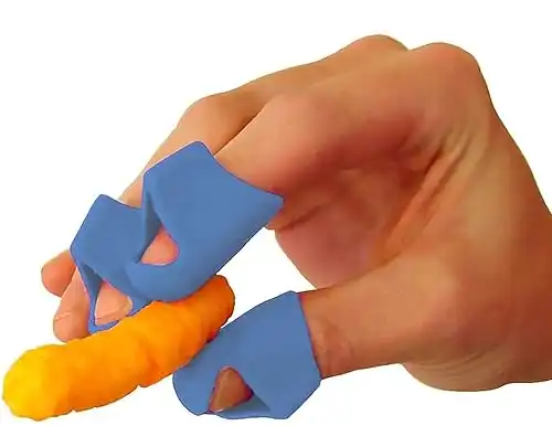 Finger covers for cheese puffs