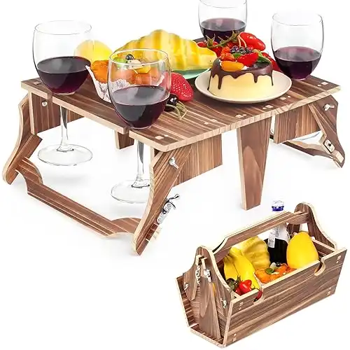 Portable, foldable picnic table
