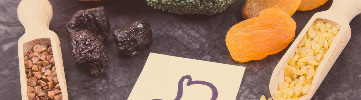 Beneficial eating for digestive system. Healthy ingredients as source vitamins