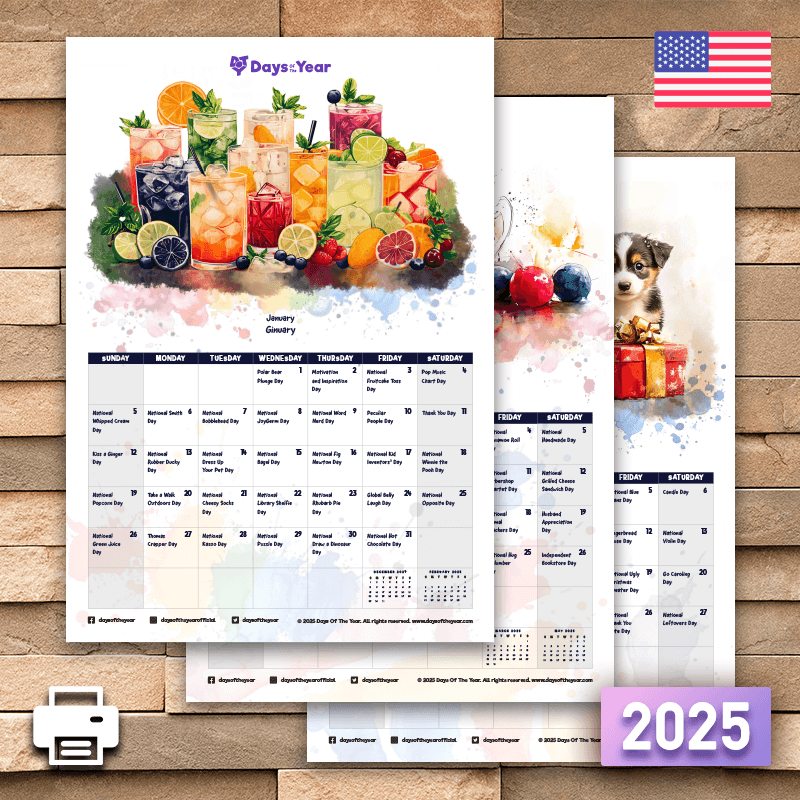 2025 Print Your Own Calendar | Days Of The Year