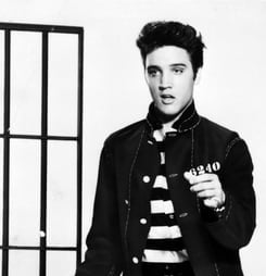 Elvis Presley promoting Jailhouse Rock