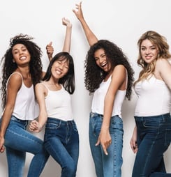 women in blue jeans day